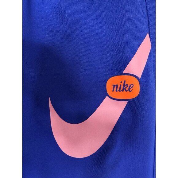 Nike Swoosh Just Do It Track Pants Jogger Trousers Youth Girls Medium Blue - Picture 2 of 10